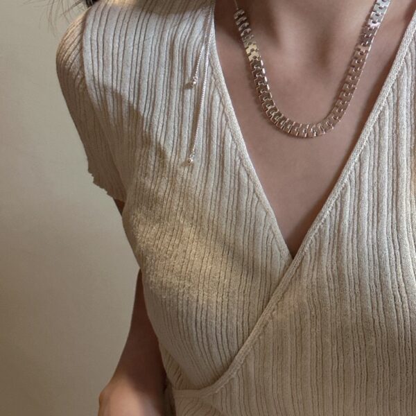 Wholesale 925 Sterling Silver Chunky Watchband Necklace - Image 4