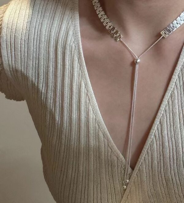 Wholesale 925 Sterling Silver Chunky Watchband Necklace - Image 6