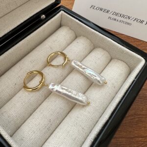 Wholesale 925 Sterling Silver Long Pearl Earrings