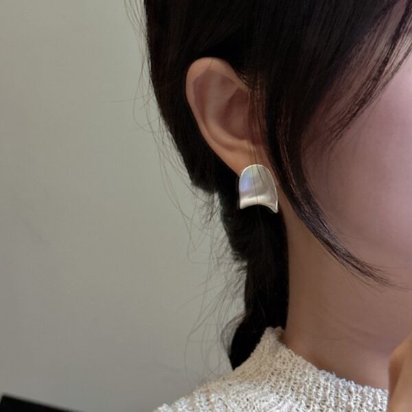 Wholesale 925 Sterling Silver Saddle Brushed Earrings - Image 5