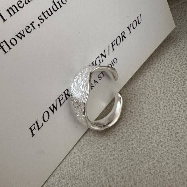 Wholesale 925 Sterling Silver Textured Ring - Image 2