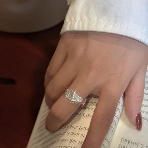 Wholesale 925 Sterling Silver Textured Ring - Image 4