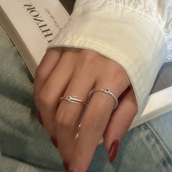 Wholesale 925 Sterling Silver Colored Zircon Ring - Image 4