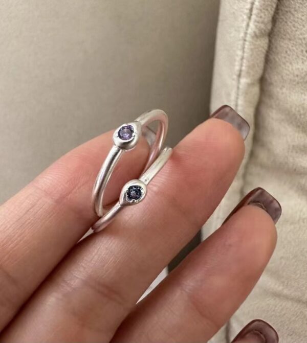Wholesale 925 Sterling Silver Colored Zircon Ring - Image 2