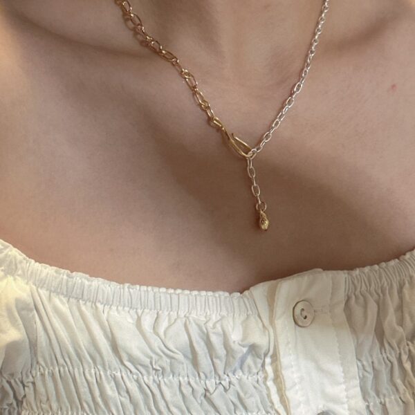 Wholesale 925 Sterling Silver Gold & Silver Necklace - Image 5