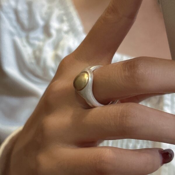 Wholesale 925 Sterling Silver Oval Frosted Ring - Image 4