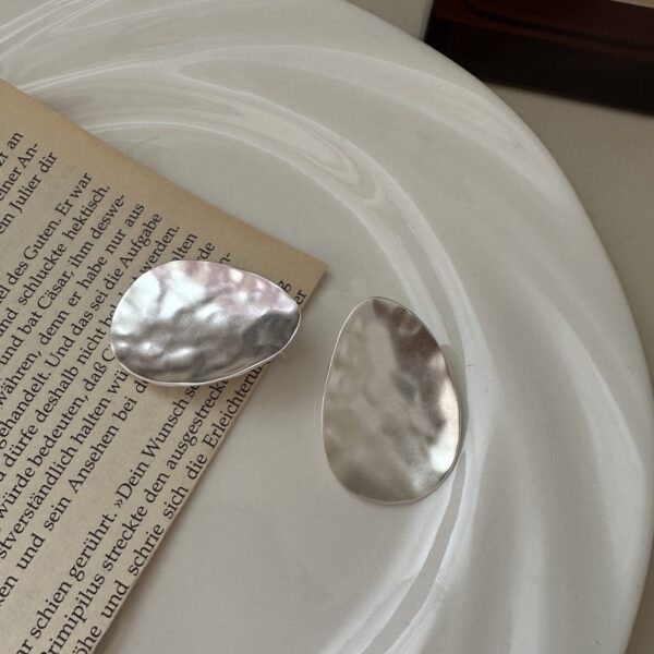 Wholesale 925 Sterling Silver Chunky Frosted Earrings - Image 2