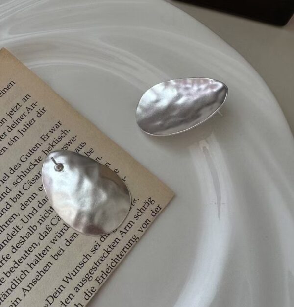 Wholesale 925 Sterling Silver Chunky Frosted Earrings - Image 3