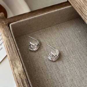 Wholesale 925 Sterling Silver Textured Earrings