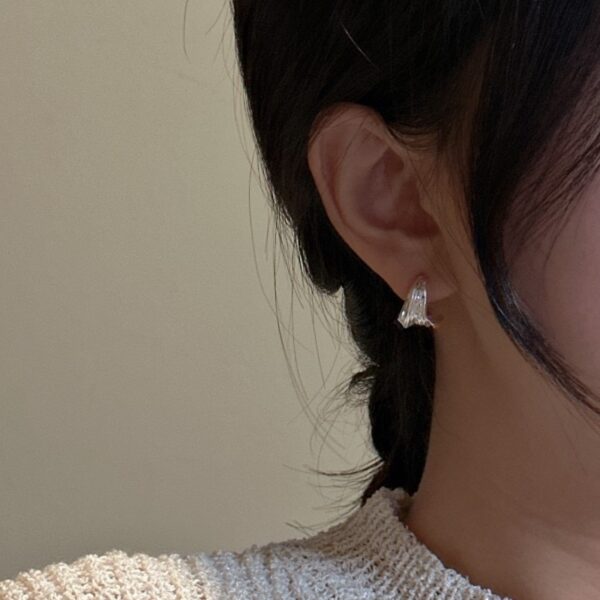 Wholesale 925 Sterling Silver Textured Earrings - Image 4