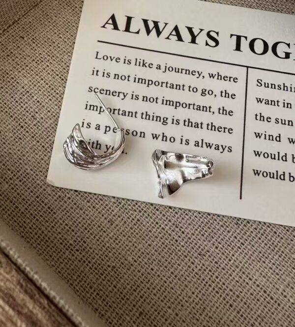 Wholesale 925 Sterling Silver Textured Earrings - Image 3