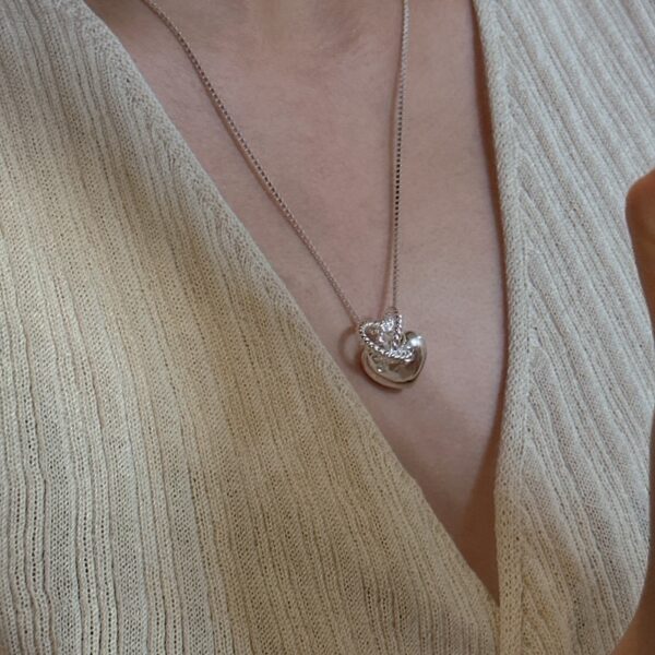 Wholesale 925 Sterling Silver Hollow Heart Necklace - Image 4