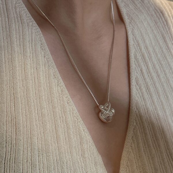 Wholesale 925 Sterling Silver Hollow Heart Necklace - Image 6