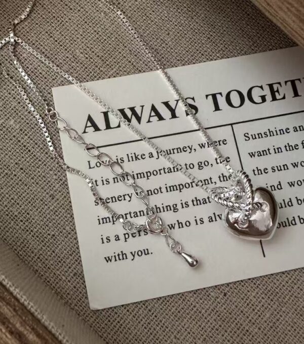 Wholesale 925 Sterling Silver Hollow Heart Necklace - Image 3