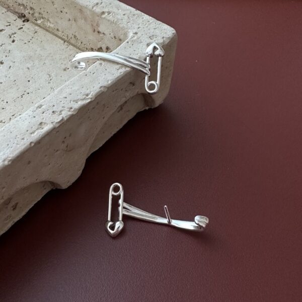 Wholesale 925 Sterling Silver Paper Clip Earrings & Ring - Image 3