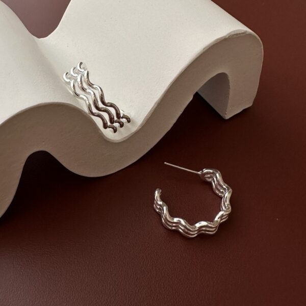 Wholesale 925 Sterling Silver Wave Rings & Earrings - Image 2