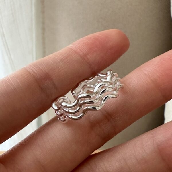 Wholesale 925 Sterling Silver Wave Rings & Earrings - Image 3