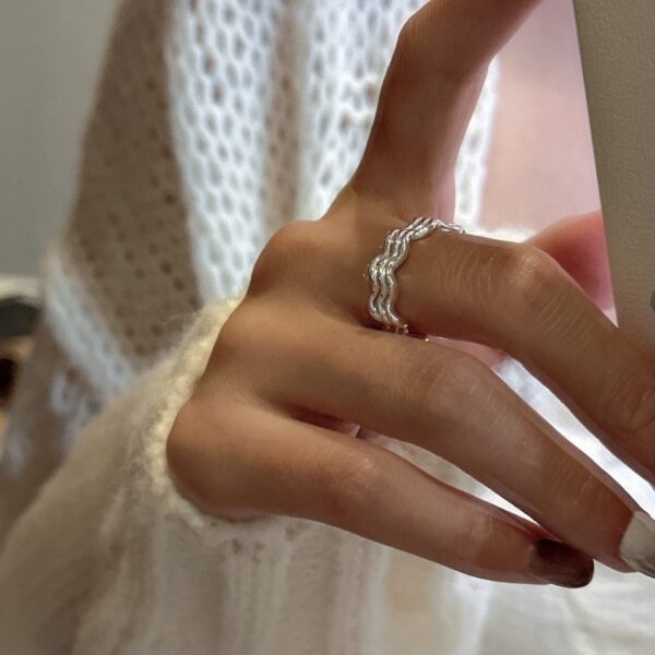 Wholesale 925 Sterling Silver Wave Rings & Earrings - Image 5