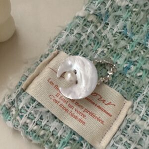 Wholesale 925 Sterling Silver White Shell Moon Ring