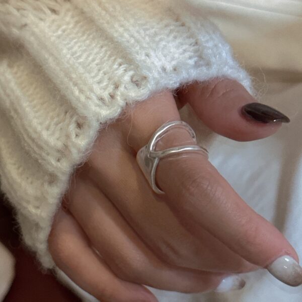 Wholesale 925 Sterling Silver Cross Hollow Ring - Image 6