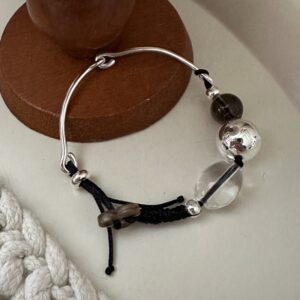 Wholesale 925 Sterling Silver Adjustable Crystal Bead Bracelet