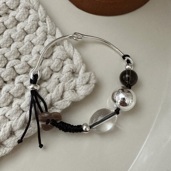 Wholesale 925 Sterling Silver Adjustable Crystal Bead Bracelet - Image 2