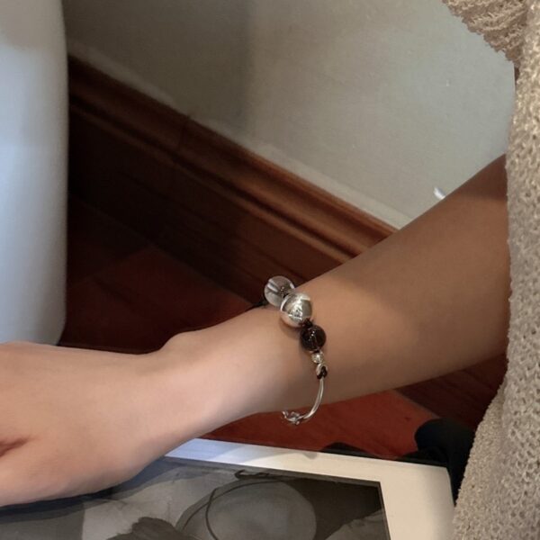 Wholesale 925 Sterling Silver Adjustable Crystal Bead Bracelet - Image 6