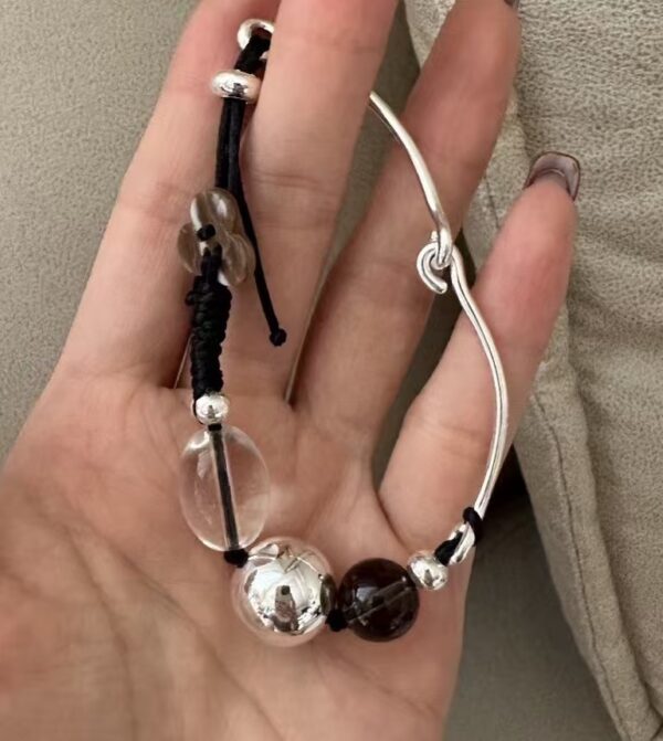 Wholesale 925 Sterling Silver Adjustable Crystal Bead Bracelet - Image 3