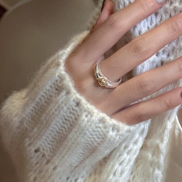 Wholesale 925 Sterling Silver Gold Bead Ring - Image 6