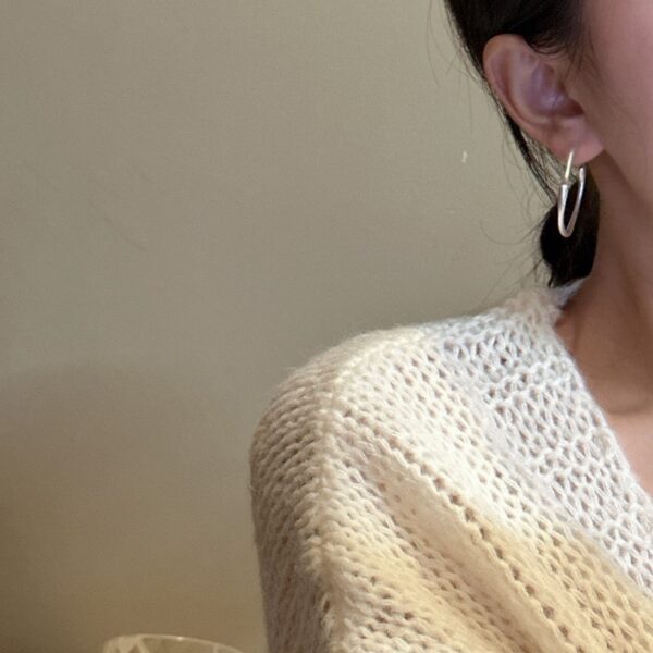 Wholesale 925 Sterling Silver Square Hoop Earrings - Image 5