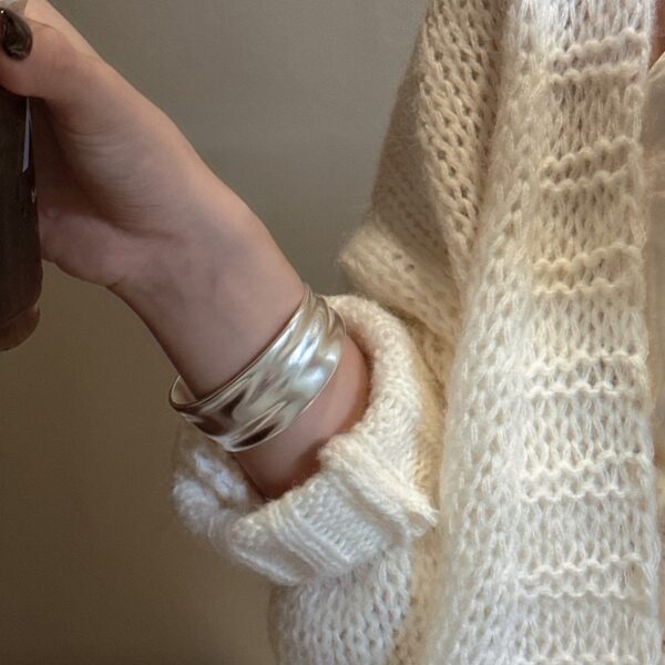 Wholesale 925 Sterling Silver Matte Frosted Bangle - Image 4
