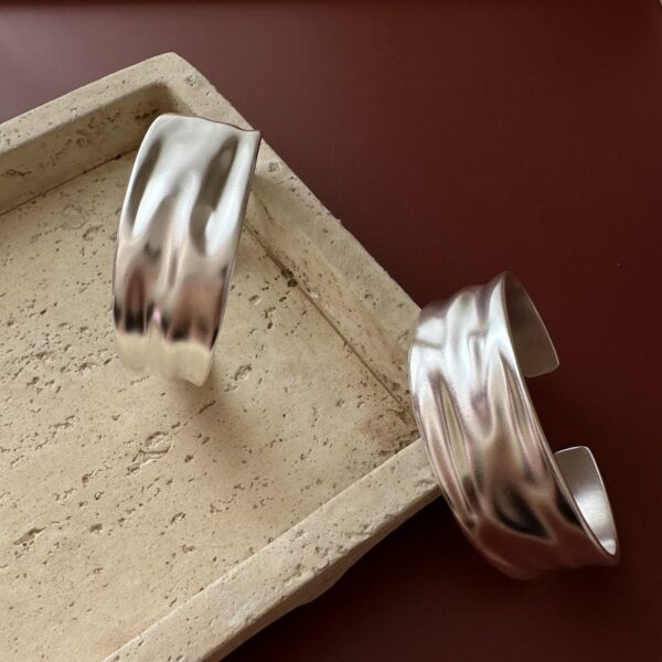 Wholesale 925 Sterling Silver Matte Frosted Bangle