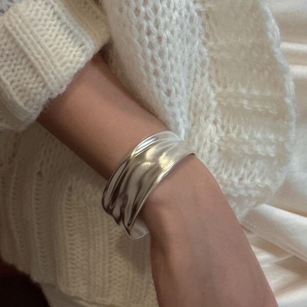 Wholesale 925 Sterling Silver Matte Frosted Bangle - Image 6
