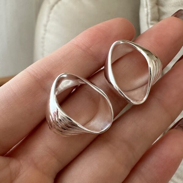 Wholesale 925 Sterling Silver Irregular Stud Earrings - Image 2