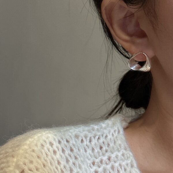 Wholesale 925 Sterling Silver Irregular Stud Earrings - Image 5