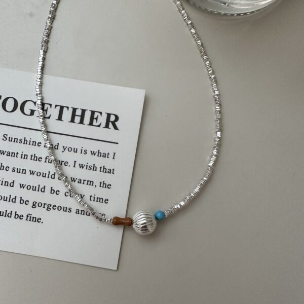 Wholesale 925 Sterling Silver  Bead Necklace - Image 2