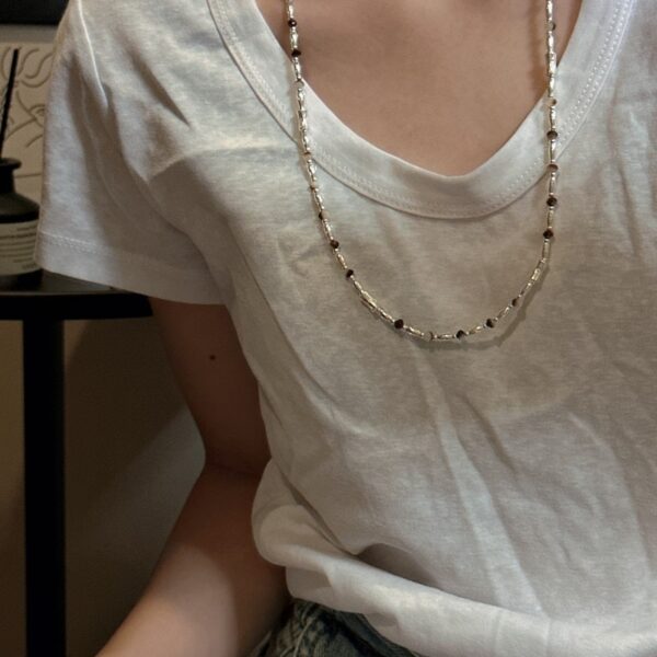 Wholesale 925 Sterling Silver Rice Bead Mother of Pearl Necklace - Image 4