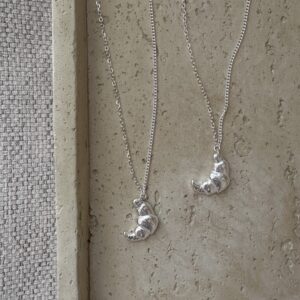Wholesale 925 Sterling Silver Croissant Necklace