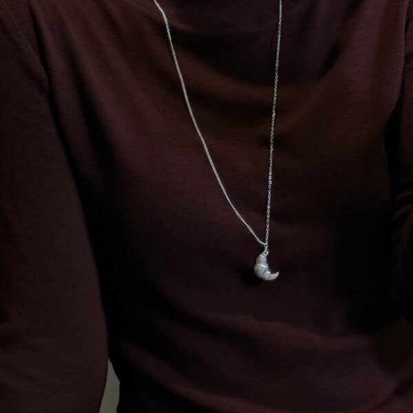 Wholesale 925 Sterling Silver Croissant Necklace - Image 6