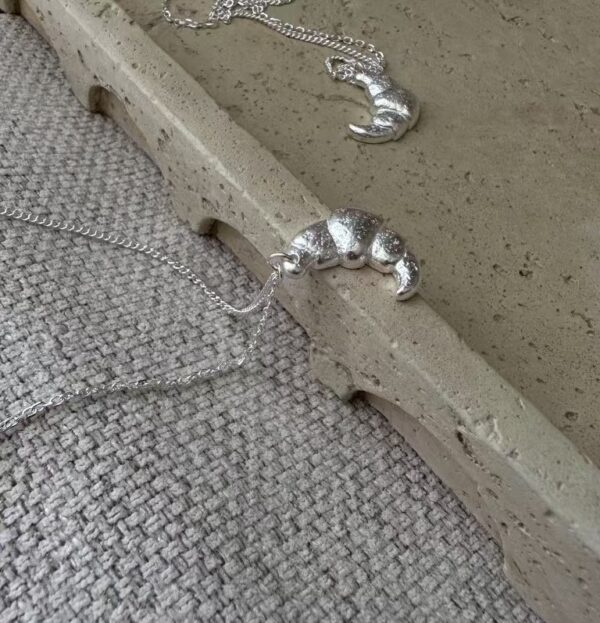 Wholesale 925 Sterling Silver Croissant Necklace - Image 3