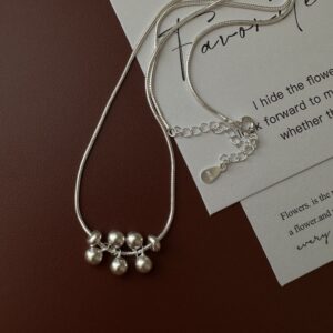 Wholesale 925 Sterling Silver Bead Snake Necklace