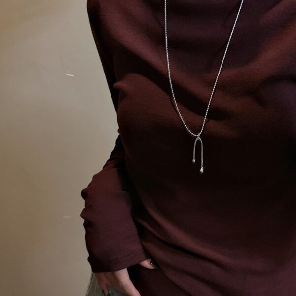 Wholesale 925 Sterling Silver Irregular Sweater Necklace - Image 4