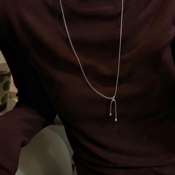 Wholesale 925 Sterling Silver Irregular Sweater Necklace - Image 5