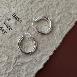Wholesale 925 Sterling Silver Hollow Hoop Earrings