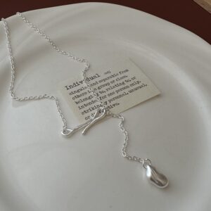 Wholesale 925 Sterling Silver Matte Sweater Necklace