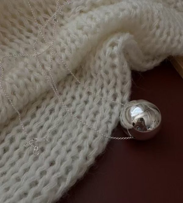Wholesale 925 Sterling Silver Bead Sweater Necklace - Image 3