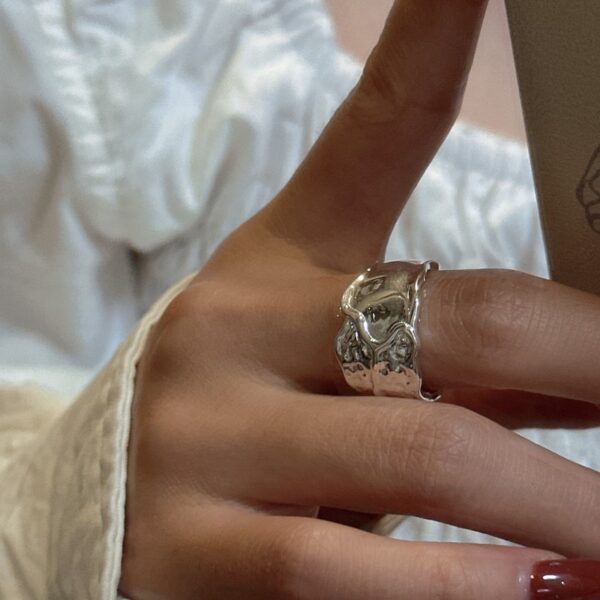 Wholesale 925 Sterling Silver Texture Ring - Image 4