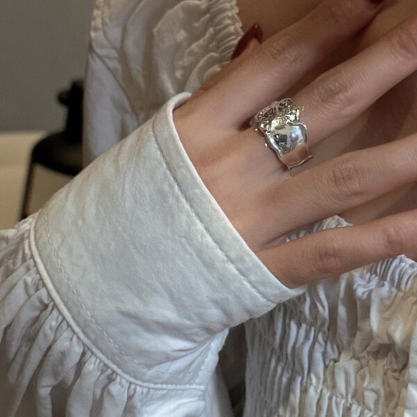 Wholesale 925 Sterling Silver Texture Ring - Image 6