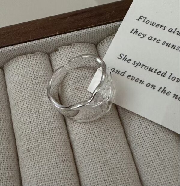 Wholesale 925 Sterling Silver Texture Ring - Image 3