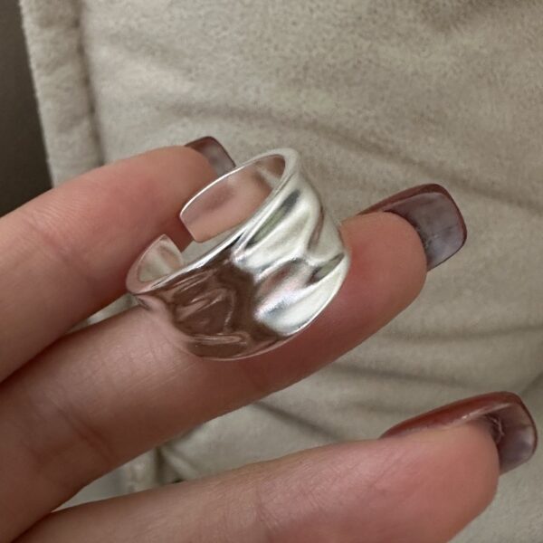 Wholesale 925 Sterling Silver Pleated Ring - Image 2